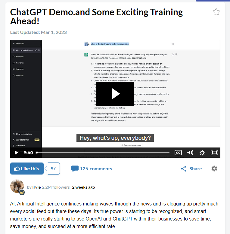 Up to date training 