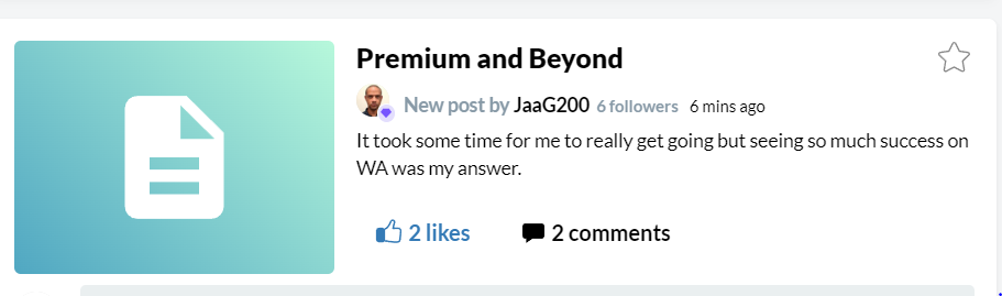 Success at wealthy affiliate 